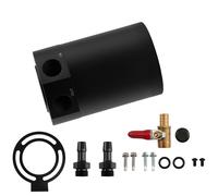 Universal Breather Baffled 2 Port Oil Catch Can Tank Reservoir con Drain