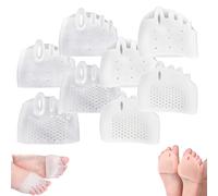 Separatori Dita in Silicone Hyggear for Donne E Uomini, Cuscinetto Correttore for Alluce Valgo, Separatori Dita in Gel Traspiranti E Morbidi for Dita Sovrapposte(Transparent*2+white*2)