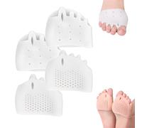 Separatori Dita in Silicone Hyggear for Donne E Uomini, Cuscinetto Correttore for Alluce Valgo, Separatori Dita in Gel Traspiranti E Morbidi for Dita Sovrapposte(White*2)