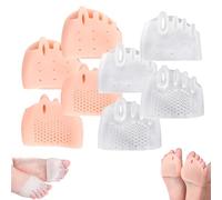 Separatori Dita in Silicone Hyggear for Donne E Uomini, Cuscinetto Correttore for Alluce Valgo, Separatori Dita in Gel Traspiranti E Morbidi for Dita Sovrapposte(Skin*2+transparent*2)