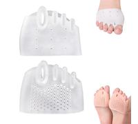 Separatori Dita in Silicone Hyggear for Donne E Uomini, Cuscinetto Correttore for Alluce Valgo, Separatori Dita in Gel Traspiranti E Morbidi for Dita Sovrapposte(Transparent)