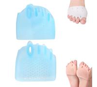 Separatori Dita in Silicone Hyggear for Donne E Uomini, Cuscinetto Correttore for Alluce Valgo, Separatori Dita in Gel Traspiranti E Morbidi for Dita Sovrapposte(Blue)