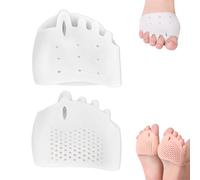 Separatori Dita in Silicone Hyggear for Donne E Uomini, Cuscinetto Correttore for Alluce Valgo, Separatori Dita in Gel Traspiranti E Morbidi for Dita Sovrapposte(White)
