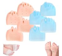 Separatori Dita in Silicone Hyggear for Donne E Uomini, Cuscinetto Correttore for Alluce Valgo, Separatori Dita in Gel Traspiranti E Morbidi for Dita Sovrapposte(Skin*2+blue*2)