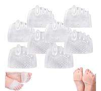 Separatori Dita in Silicone Hyggear for Donne E Uomini, Cuscinetto Correttore for Alluce Valgo, Separatori Dita in Gel Traspiranti E Morbidi for Dita Sovrapposte(Transparent*4)