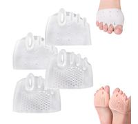 Separatori Dita in Silicone Hyggear for Donne E Uomini, Cuscinetto Correttore for Alluce Valgo, Separatori Dita in Gel Traspiranti E Morbidi for Dita Sovrapposte(Transparent*2)