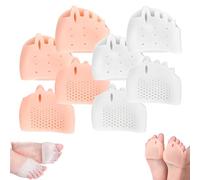 Separatori Dita in Silicone Hyggear for Donne E Uomini, Cuscinetto Correttore for Alluce Valgo, Separatori Dita in Gel Traspiranti E Morbidi for Dita Sovrapposte(Skin*2+white*2)