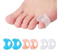 Separatori per dita dei piedi,6 Pcs Protezione Dito del Piede, Separatore Dita Piedi Mignolo Silicone,Piccoli Raddrizzatori a Martello per Dita Storte, Alleviano lo Sfregamento e L'attrito