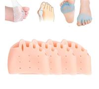 Separatori per dita dei piedi in silicone per donne, correttori per alluce valgo, separatori per dita dei piedi S-ilicone per donne e uomini, raddrizzatori per dita piegate, correzione alluce valgo