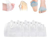 Separatori per dita dei piedi in silicone per donne, correttori per alluce valgo, separatori per dita dei piedi S-ilicone per donne e uomini, raddrizzatori in silicone per dita piegate, correttori per