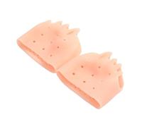 Separatori per dita dei piedi in silicone per donne e uomini, 2 pezzi, separatori per dita sovrapposte, distanziatori per dita dei piedi in gel traspirante e morbido (beige, 1 paio)