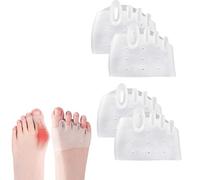 Separatori per dita dei piedi in silicone per sollievo dall'alluce valgo, distanziatori per dita in gel traspirante, per donne e uomini, morbidi correttori per piedi, cuscinetti per la pianta del