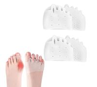 Separatori per dita dei piedi in silicone per sollievo dall'alluce valgo, distanziatori per dita in gel traspirante, per donne e uomini, correttore morbido del piede, cuscinetti per pianta del piede