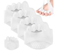 Separatori per dita dei piedi, morbido distanziatore per dita dei piedi con supporto per l'arco plantare, correttore per alluce valgo lavabile e riutilizzabile per donne e uomini (2 paia)