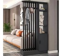 Separé Divisorio Autoportante,senza foratura,divisorio da parete for la separazione della stanza,Separè Struttura in Legno,per Casa, Ristorante e Ufficio(Grey+Black,39.3 * 79.5 * 11.8in)