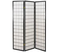 Separè Divisorio in Carta di Riso 3 Ante Nero