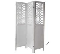 SEPARè PARAVENTO DIVISORIO MODERNO LEGNO BIANCO 3 PANNELLI SEPARATORE 170120cm