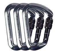 SEPEAK UIAA CE 30 kN Moschettone di Bloccaggio Arrampicata, Professionale Heavy Duty Screwgate Clip per Arrampicata, Alpinismo, Rappelling, Campeggio, Escursionismo, Swing, Grande D Moschettone Hook