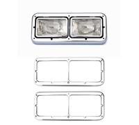 Sepey P 12 'Chrome Faro Lunetta per Kenworth T600 W900 Peterbilt379 Coppia Doppio Rettangolo SX+DX 2 PZ