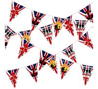 SEPGLITTER Lest We Forget - 20 bandierine per il giorno della memoria da 10 m, memorabilia Lest We Forget Poppy Flags per decorazioni per il giorno della memoria da appendere al giardino (14 x 21 cm)