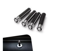 Sephile 4 pomelli per serratura della portiera dell'auto, in fibra di carbonio, 3,7 x 1 cm, personalizzabili, con teschio, decorativi, in lega, antiruggine, accessori universali per auto (nero)
