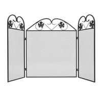 sephironlbb 3 griglie parascintille in ferro nero con design pieghevole, 102 x 61 cm, autoportante come griglia per camino e protezione per forno, bordo resistente al calore per la sicurezza contro le
