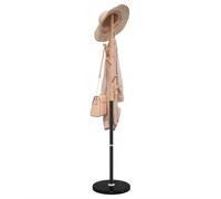 sephironlbb Appendiabiti nero in ferro verniciato a polvere, 172 cm, con base in marmo e 6 ganci per riporre vestiti, giacche, cappotti, sciarpe, nel corridoio, camera da letto