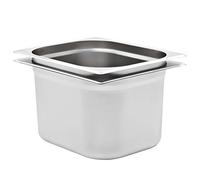 sephironlbb Contenitore Gastronorm in acciaio inox GN 1/2, 325 x 265 x 200 mm, volume 12,5 l, 2 pezzi, impilabile, versatile per Bain-Marie, Chafing Dish, buffet, catering, ristorante, hotel, feste