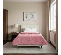 sephironlbb Trapunta estiva rosa in microfibra e pile Teddy, 155 x 220 cm, traspirante, per camera da letto, adatta per persone allergiche, lavabile, leggera e morbida, per l'estate e la mezza