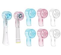 seplouis Copritestine per Spazzolini Elettrici Oral b & iO, Multicolore, Confezione da 6 (Blu, Rosa, Trasparente)