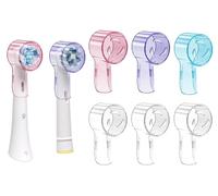 seplouis Copritestine per Spazzolini Elettrici Oral b & iO, Multicolore, Confezione da 6 (Rosa, Viola, Blu e 3 Trasparenti)