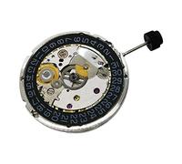 Seprendi 2824-2 Movimento 2824 3 O'Clock Calendario Nero Movimento Meccanico ad alta precisione Ricambio Orologio Parte, Argentato