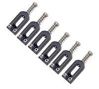 Seprendi 6 pezzi in metallo a forma di U per chitarra ponte, cordiera per chitarra, cordiera con sfera a rullo, ponticello tremolo per chitarra elettrica, colore nero