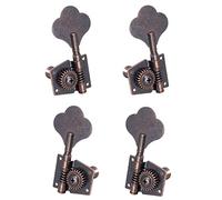 Seprendi Chitarra Vintage Open Tuning Key Pegs Machine Heads Tuners 2L2R per 4 Corde Basso Rosso