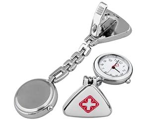 Seprendi Orologio da taschino con ciondolo a forma di triangolo, con clip, per infermiere e dottori, , Moderno
