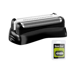 SEPSCO Testina Rasoio Compatibili Braun Serie 3 32B, Testine di Ricambio per Regolabarba Elettrico Barba Uomo Recupera il 100% delle Prestazioni Adatto per S3 300S 301S 310S 3020S 3030S 3040S (Nero)