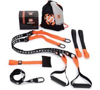 Septagon Sports® Premium Sling Trainer Set V.2025 Suspension Trainer con asciugamano, zaino e libro di allenamento, per allenamento funzionale con ancoraggio, certificato di qualità