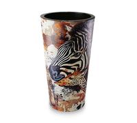 Septe Maison Deluxe Vaso da Arredamento Interno in Eco-Pelle - Vaso da Fiori Made in Italy Artigianale con Design Moderno e Unico Ø 33 cm x H 61 cm (Pelle sintetica, Africa)
