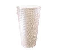 Septe Maison Deluxe Vaso da Arredamento Interno in Eco-Pelle - Vaso da Fiori Made in Italy Artigianale con Design Moderno e Unico Ø 33 cm x H 61 cm (Pelle sintetica, Intreccio)