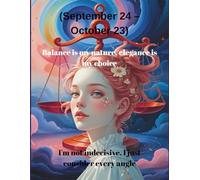 (September 24 - October 23): "A 120-page lined notebook reflecting the balanced, aesthetic, and fair spirit of Libra. Perfect for students, teens, and zodiac lovers for journaling, school notes, and daily use."