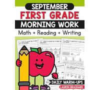 September First Grade Morning Work: Math, Reading, and Writing