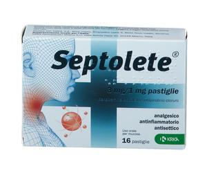 Septolete Analgesico Antifiammatorio 16 Pastiglie 3mg+1mg
