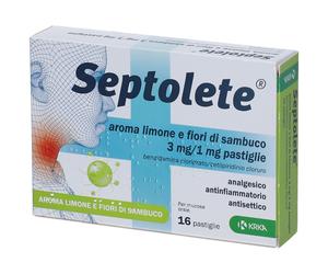 Septolete aroma limone e fiori di sambuco 3 mg/1 mg pastiglie 16 pz Pa
