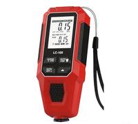 Septoolshop Calibro di spessore del rivestimento 0-2000um Riconoscimento automatico Induzione Magnetica Eddy Current Fe NFe Tester Digital LCD Meter (rosso)