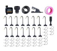 Septoolshop Kit di irrigazione automatica a goccia con timer regolabile a 360 ugelli, sistema di irrigazione a connessione rapida, tubo in PE da 12 mm, lunghezza multipla, resistente alle perdite