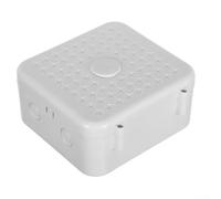 Septoolshop Scatola di giunzione impermeabile IP56 in plastica PVC coperchio incernierato coperchio sicuro flip cover bianco 14x13x6.5cm compatto recinzione multiple porte esterne cavo di