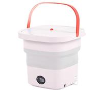 Septpenta Mini Lavatrice Portatile a Secchio, Lavatrice Automatica Pieghevole con Display LCD da 6 Litri, Mini Lavatrice di Grande Capacità, Asciugatrice Integrata per Appartamenti(Unione Europea(C))
