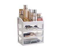 Septpenta Organizer da Scrivania, Stoccaggio a Strati, Design Estraibile a Tre Livelli, Portaoggetti da Scrivania in Plastica Trasparente, Cassetto Portaoggetti in Plastica 23, 3X17x26, 8 cm