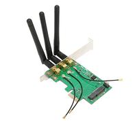 Septpenta Scheda Adattatore da Mini PCIE a PCIE, Dotata di 3 Antenne Collocazione Gratuita, Forte Ricezione del Segnale Tecnologia di Produzione Avanzata, Adattatore di Rete PCIE per Windows, Linux