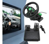 Septpenta Volante da Corsa per Pc, Ruotabile di 180 °, Offre Un'esperienza di Gioco Realistica, Volante da Corsa Universale per Auto con Feedback di Vibrazione e Pedali per Xbox 360, PS3, PS2, PC
